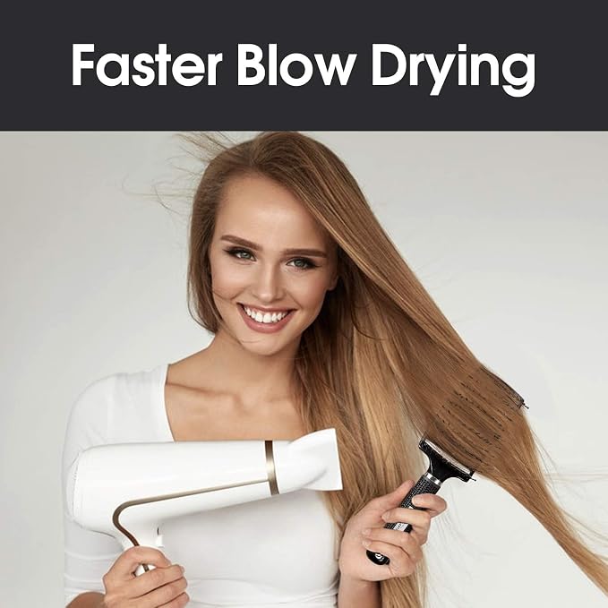 Bsisme Hair Brush, Vented Curved Styling Brush for Faster Blow Drying, Professional Detangling Brush for Women and Men, White | Professional Detangling Brush for Women, Men & Kids, Paddle Detangler Brush for Wet Dry Curly Thick Straight Hair