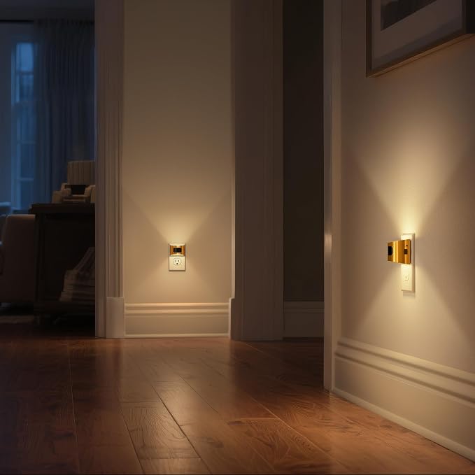 Motion Sensor Night Light, Night Lights Plug into Wall, 3000K | 3 Mode Plug-in Night Light with Motion Sensor, Dusk to Dawn, for Bedroom, Bathroom, Hallway, 4 Packs