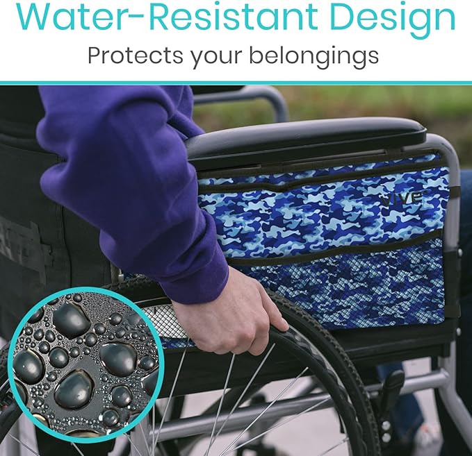 Vive Walker Bag - Accessories Wheelchair Basket Pouch (Water Resistant) - Seniors Caddy Accessory Attachment for Folding, Rolling Walkers - Carry Storage Carrier Tote - Lightweight, Universal Size