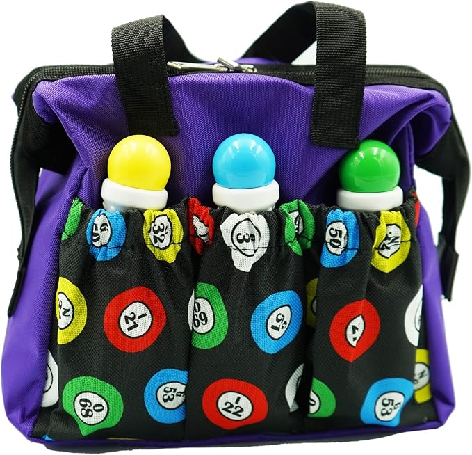 Yuanhe Bingo Dauber Bags with 6 Pockets Purple Bingo Tote Bag …
