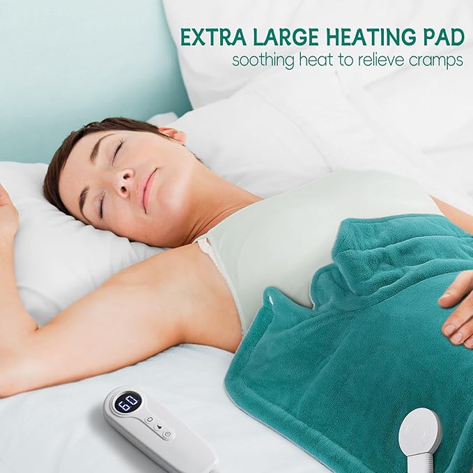 Christmas Gifts for Women, Mom, Neck Shoulder Heating Pad Gift for Men, Dad, Fathers Day, Electric Weighted Heat Pads for Back, Cramps and Leg, Mothers Day Gifts for Mom from Daughter, Son