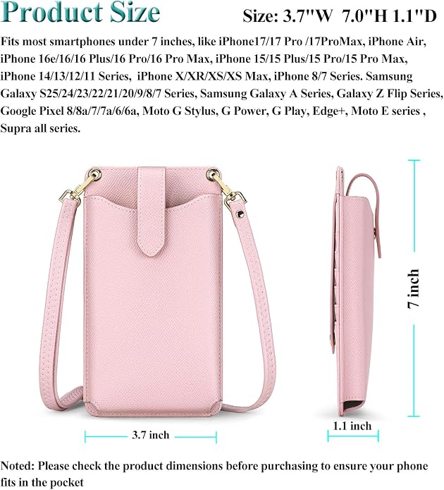 Peacocktion Small Crossbody Cell Phone Purse for Women, Lightweight Mini Small Crossbody Bags for Women with Card Slots