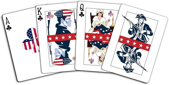 Military Gift Shop Blue American Flag Playing Cards - Patriotic Graphics - Premium Quality - Veteran Gifts for Men or Women | Flag Playing Cards Blue