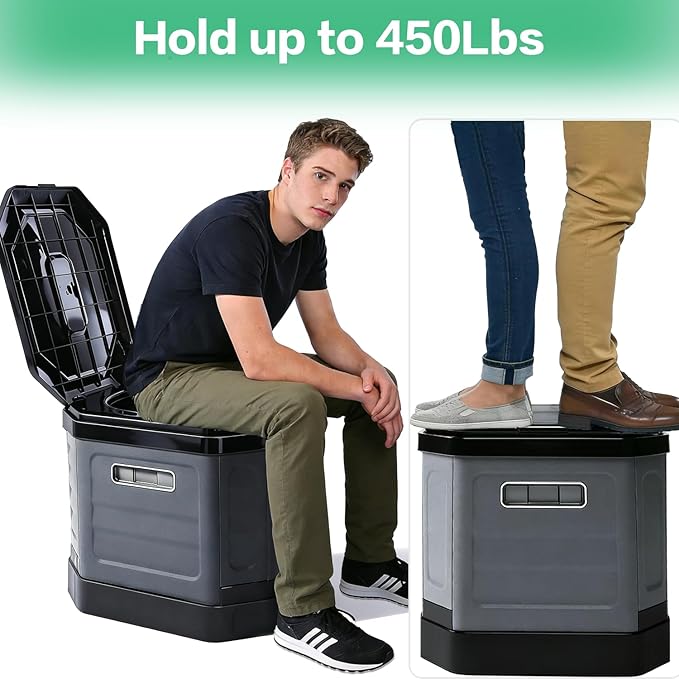 Camping Toilet for Adults - Portable Folding Toilet with Lid,Travel Portable Potty for Adults,Porta Potty Car Portable Potty
