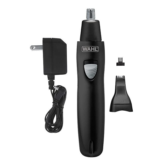 Wahl Groomsman Rechargeable Precision Trimmer for Hygienic Grooming | Precision Trimming For Eyebrows, Necklines, Nose, Ears & Other Detailing, Rinsable Interchangeable Heads – Model 3023284