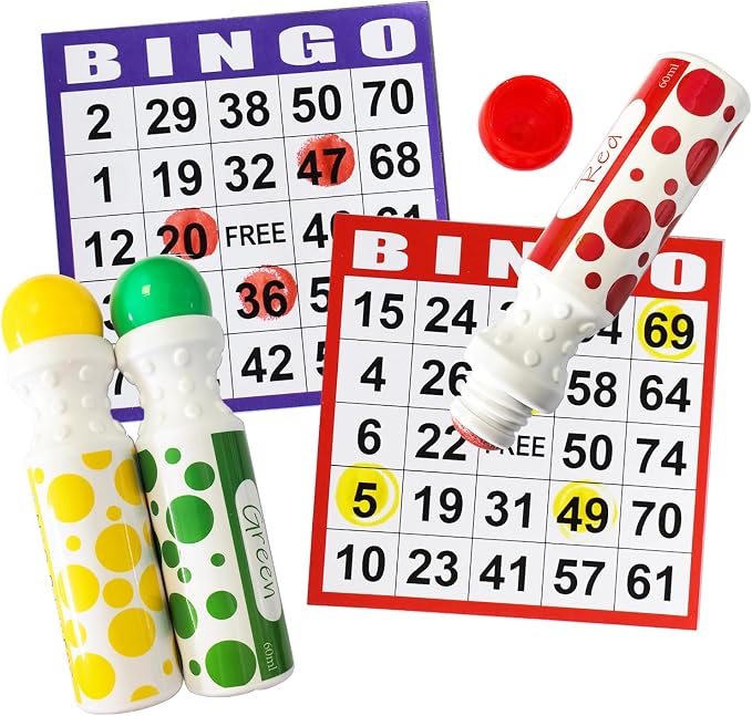SEETOOOGAMES Bingo Paper Game Cards - 1 on Card - 1000 Sheets (200 Books of 5 Sheets)