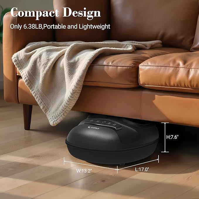 Shiatsu Foot Massager with Heat and Compression, FSA Eligible HSA, Heated Foot Massager for Plantar Fasciitis Neuropathy, Electric Massager for Foot Pain Relief and Circulation, Gifts for Women Men