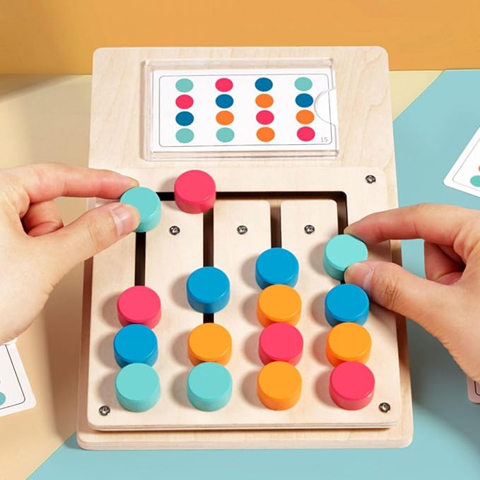 Dementia Activities for Seniors, Easy Wooden Alzheimer's Products for Elderly, Color Memory Games for Adults, Large Sensory Busy Boards with Fidget Gadgets for Adult Dementia Patients