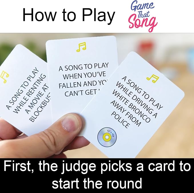 Game That Song 90's Mix Expansion - 50 New Cards - Music Card Game for Family, Adults, and Teens. Hilarious, Addictive, and Competitive Fun for Game Nights!