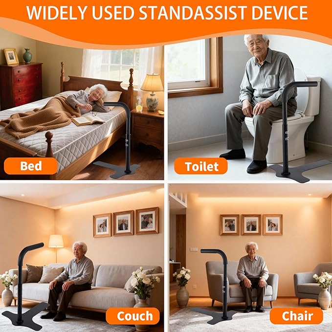 6-Levels Chair Couch Stand Assist Aid for Elderl, Adjustable Couch Cane/Rails/Handles for Seniors Sit to Stand, Sofa Lift Pro Standing Aids & Supports Devices, 400LBS Capacity