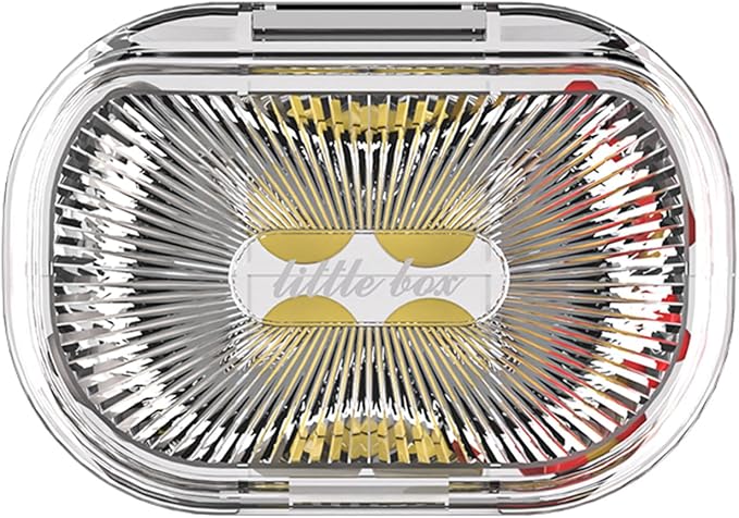 Small Pill Box, Moisture Proof Pill Case, Travel Pill Organizer for Pocket Purse, Daily Portable Medicine Vitamin, Fish Oil, Supplement (White)