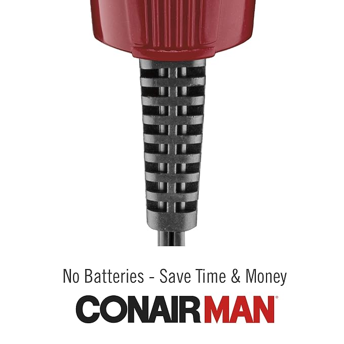 ConairMAN Beard Trimmer for Men Includes Nose and Ear Hair Trimmer and 5-Position Comb Attachment, 4 piece Men's Grooming Kit, Corded