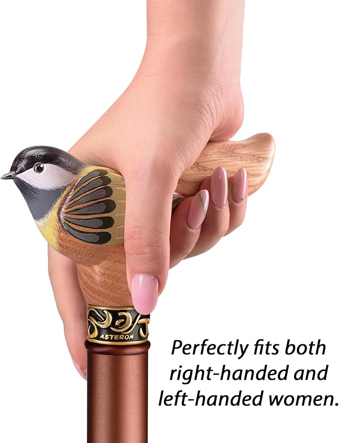 Asterom Walking Cane for Women - Handmade, Adjustable, Stylish - Cool Canes for Seniors Women, Fashionable Walking Sticks
