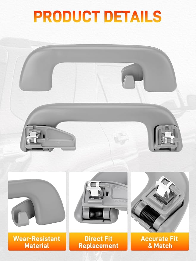 4PCS Front ＆ Rear Driver Passenger Side Inner Roof Grab Handle | Compatible with Toyota 4Runner Corolla RAV4 Prius Highlander 2005-2021 Ceiling Assist Handle Replaces 74610-52030 74610-52020