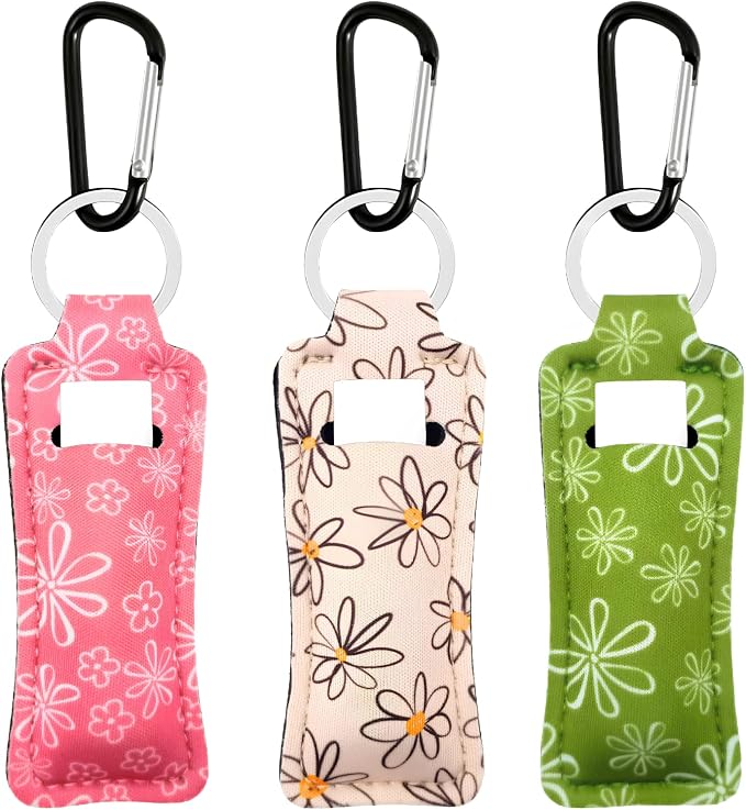 Chapstick Holder Key Chain Lipstick Holder Lip Balm Holder Keychain | Stocking Stuffers Gift, Compatible with Chapstick, Lip Balm and Lipstick, Bag Charm Accessories, Gifts for Women Friend