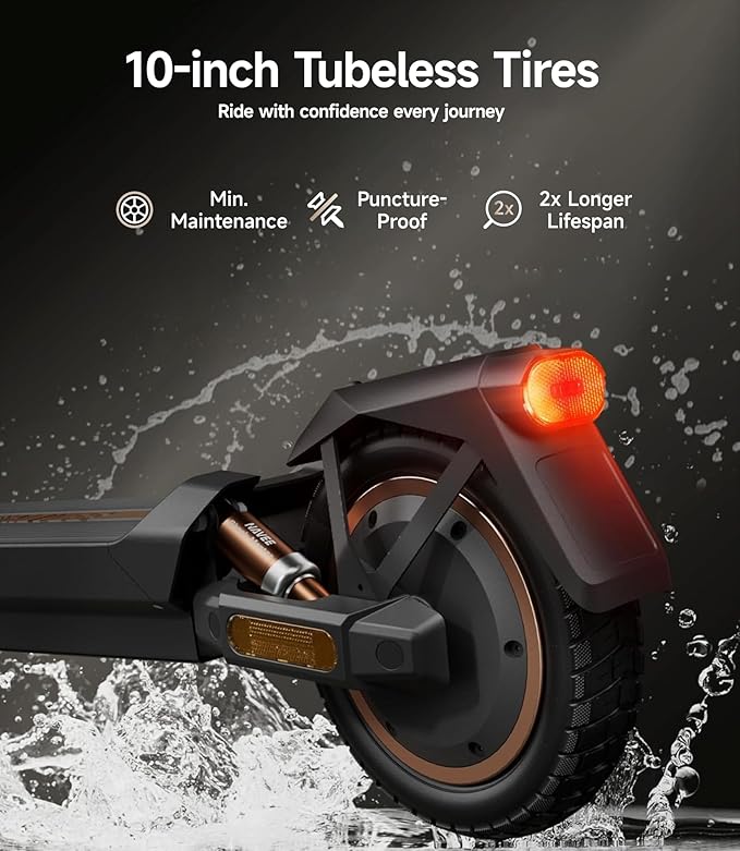NAVEE GT3/ST3 Series Electric Scooter, 20/25 MPH Top Speed, 47/38/30 Miles Max Range, 1000W/1350W Motor with Dual Suspension, 10" Tires All Terrain, Heavy Duty, Foldable for Adults Teens (UL2272)