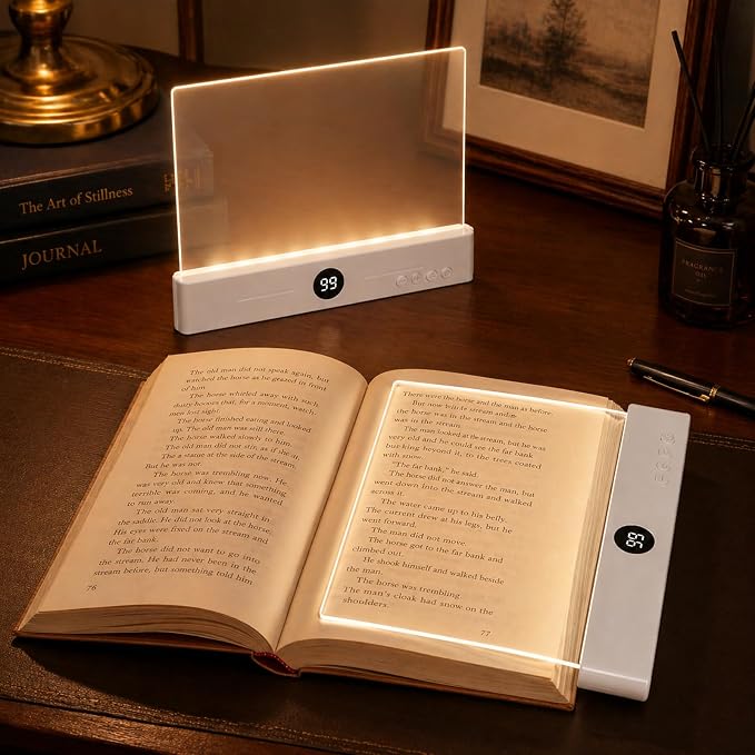30 LED Book Light for Reading at Night in Bed, Rechargeable Book Page Light, 3 Color Temperatures, Stepless Dimming, 1-99 Min Timer, 2-in-1 Reading Light Light & Night Light, Gift for Readers White
