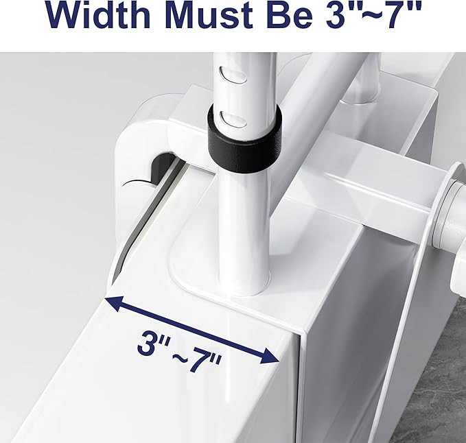 Adjustable Height Bathtub Handle Grab Bar, Bathtub Safety Rail & Shower Grab Bars for Seniors, Baby, Elderly, and Disabled, Fits 3"–7" Tub Walls, Waterproof Non-Slip Handle and Holds 300lbs