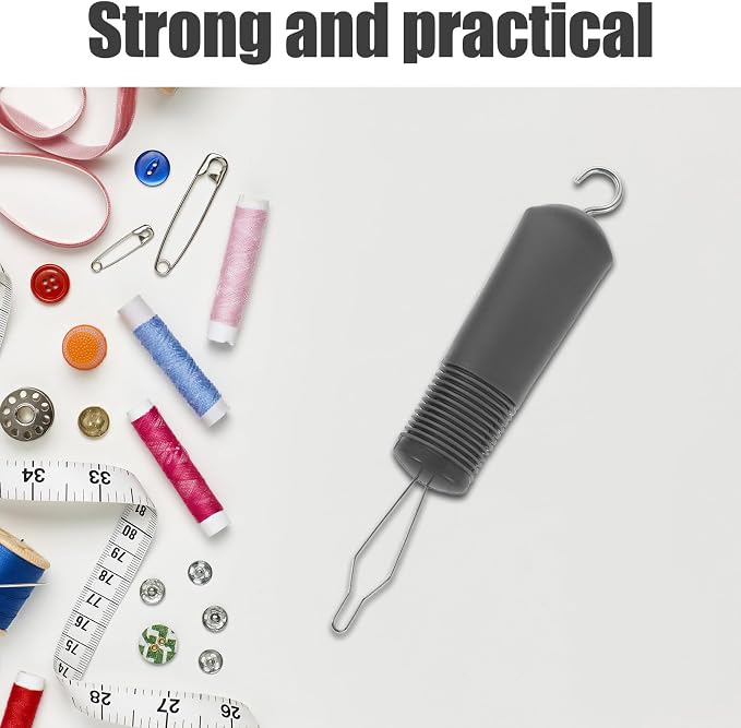 Cabilock Button Hook and Zipper Puller Made of Pp and Metal 2pcs Dressing Aid Tool with Easy Buttoning Feature for Elderly and Individuals with Limited Dexterity, Versatile Use at Home