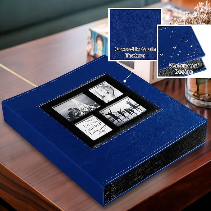 Ywlake Photo Album 4x6 1000 Pockets Photos, Extra Large Capacity Family Wedding Picture Albums Holds 1000 Horizontal and Vertical Photos Blue