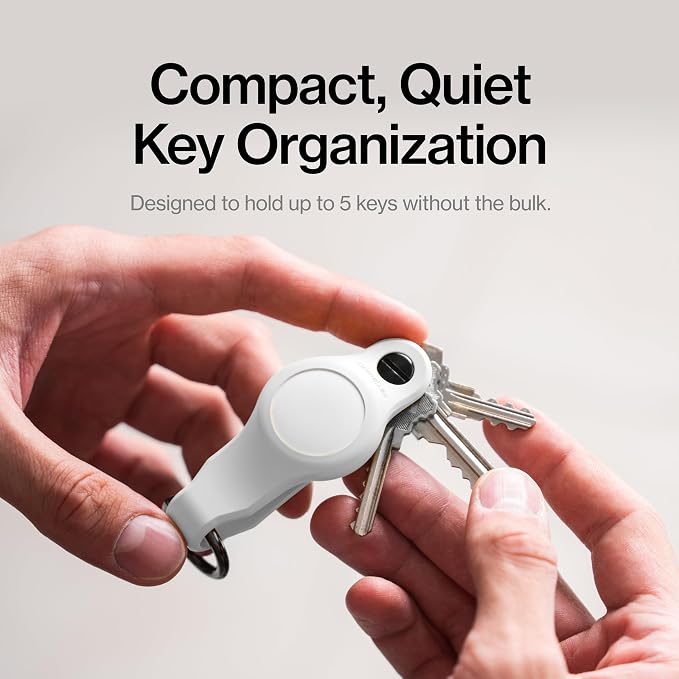 KeySmart Air - Premium Keychain Key Holder Compatible with Apple AirTag, 5 Key Organizer Keychain, Air Tags Not Included