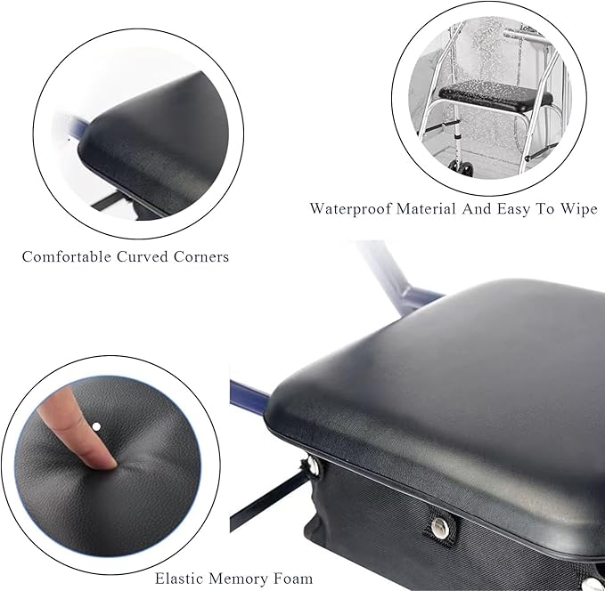 YZRYXHWL Rollator Seat Cushion, 12 "X12 Replacement,Rolling Walkers Replacement Parts(1ea Black)