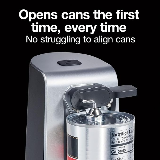 Proctor Silex SureCut Electric Automatic Can Opener for Kitchen with Stainless Steel Blade, Twist-off Easy-Clean Lever, Cord Storage, Extra Tall, Silver (75225), Extra Tall (Pack of 2)