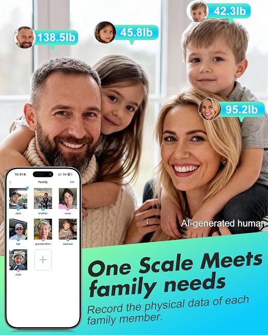 INSMART Smart Scale for Body Weight, Large Display Body Fat Scale, Accurate Weight Scale Digital Bluetooth Bathroom Scale for BMI Heart Rate, 25 Body Composition Analyzer with Fitness APP Sync, 500lbs