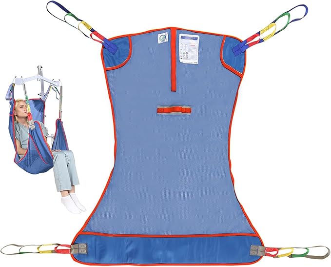 500lbs Mesh Full Body Sling for Lift - Patient Transfer Sling with Wide Pads for Elderly & Disabled,Compatible and Multi-Scene Transfer