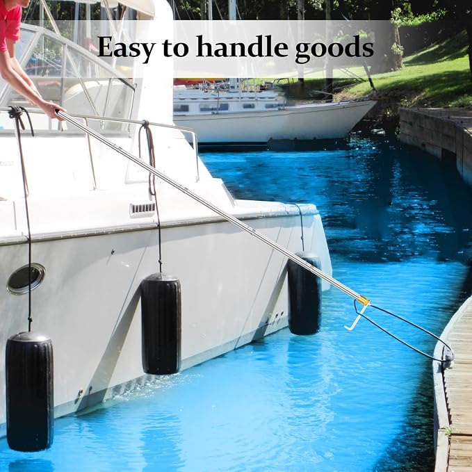 Truck Cargo Retriever Heavy Duty, Cargo Grabber Truck Cargo Retriever29-74 | Versatile Heavy-Duty Pickup Truck Bed Hook Bar, Comfort Foam Handle, Fits Pickup, RV, SUV (With Two Long Hooks)