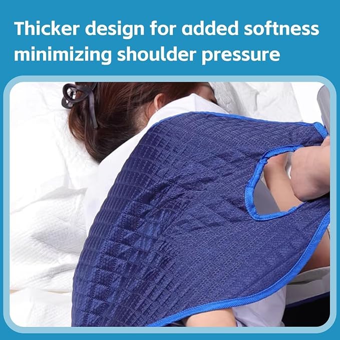 Turning Pad for Bedridden Elderly – Prevent Bedsores & Relieve Caregiver Back Strain, 1-Person Operation Positioning Bed Pad with Handles & Side-Fixation Straps