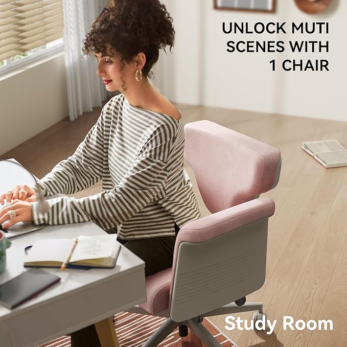 Newtral Freedom-X Criss Cross Chair with Wheels & Amrests- Cross Legged Office Chair with Laptop Tray, Multi-Position Recliner Chair, Adjustable Ergonomic Chair, Relax, Work from Home