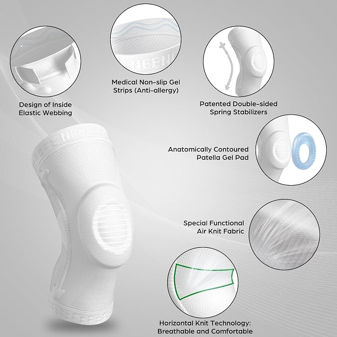 NEENCA Professional Knee Brace for Knee Pain Relief, Medical Knee Support with Patella Pad & Side Stabilizers, Compression Knee Sleeve for Meniscus Tear, ACL, PCL, MCL, Joint Pain, Runner, Workout...