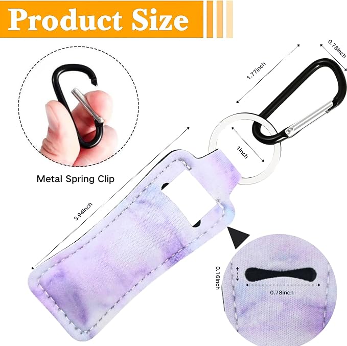 Chapstick Holder Key Chain Lipstick Holder Lip Balm Holder Keychain | Stocking Stuffers Gift, Compatible with Chapstick, Lip Balm and Lipstick, Bag Charm Accessories, Gifts for Women Friend