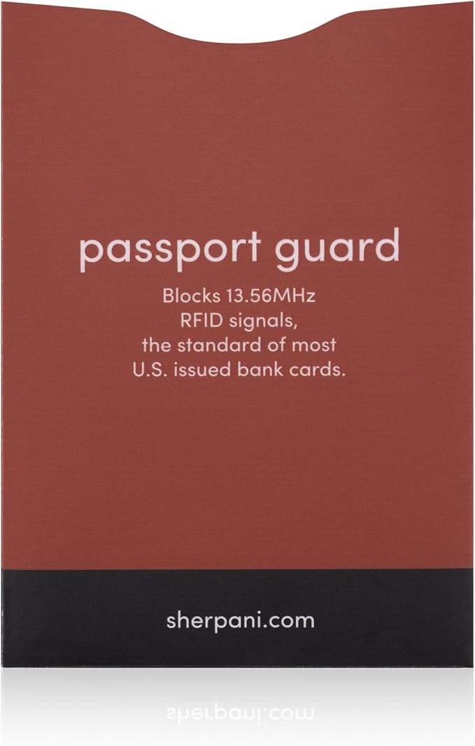Sherpani RFID Passport Shield, RFID Blocking Travel Passport (Cider) | Passport Holder Pocket, Passport Cover Wallet, Identity Theft Prevention, Protects Passport, Airport Essentials, Travel Gift