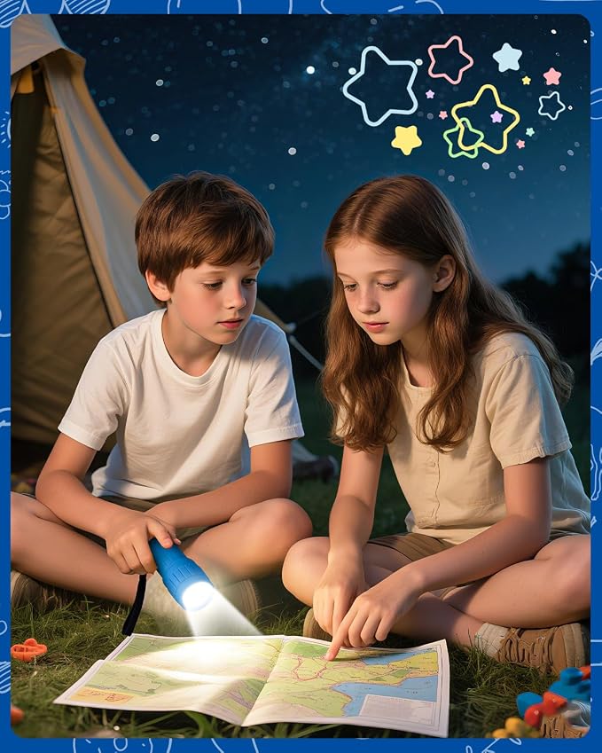 EverBrite 4-Pack Mini LED Flashlight Set, Small Flashlights for Kids in 4 Assorted Colors with 12 AAA Batteries, Fun and Portable for Camping, Emergency, Home, and Holiday Gifts