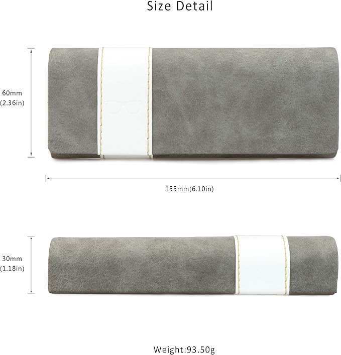 LifeArt Eyeglass Case Hard Shell, Portable Sunglass Case, Fashionable PU Leather Eyeglass Case, Lightweight