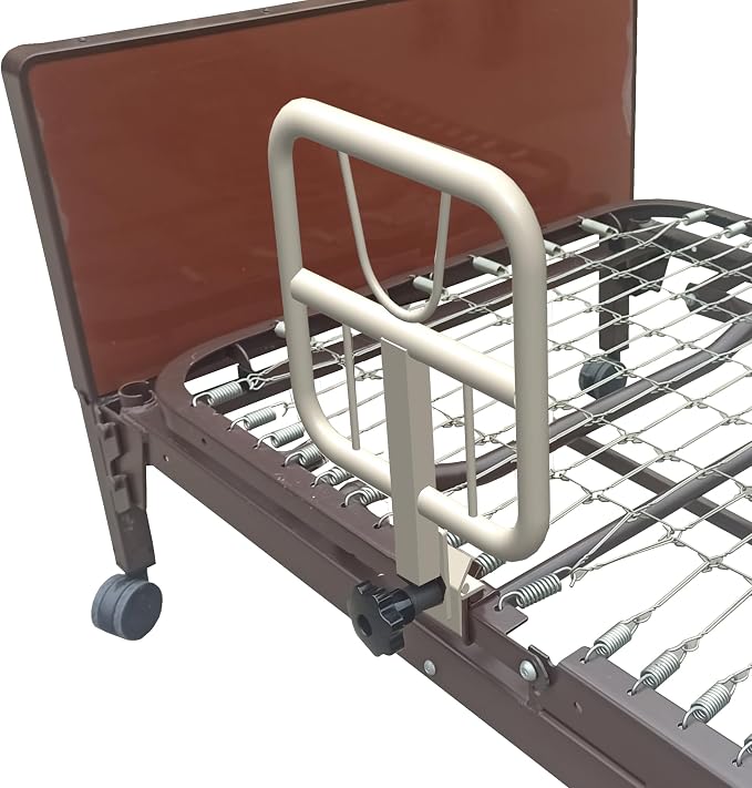 AireMed Bed Assist Rails (Set of 2) – Fits Some Metal Hospital Beds – for Repositioning & Getting in and Out of Bed Safely – Hospital Bed Rail, Safety Assist Medical Rail for Seniors & Elderly (Ivory)