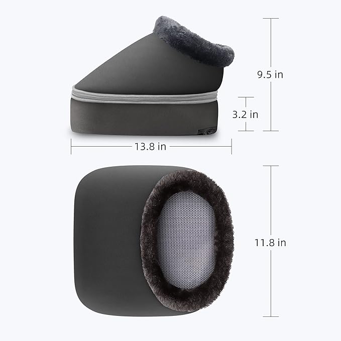 CooCoCo 2-in-1 Shiatsu Foot Massager with Heat - Christmas Gifts for Men, Women, Kneading Feet Massager Machine Cushion Feet Warmer, Massagers for Back and Foot Relief