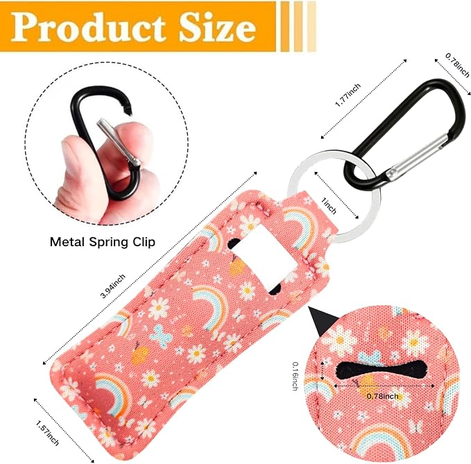 Chapstick Holder Key Chain Lipstick Holder Lip Balm Holder Keychain | Stocking Stuffers Gift, Compatible with Chapstick, Lip Balm and Lipstick, Bag Charm Accessories, Gifts for Women Friend