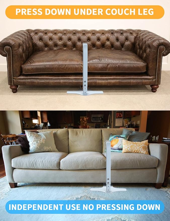 yeezoo Couch Stand Assist, Chair Couch Lift Assist for Elderly sit to Stand, 25.6"/27.6"/29.6"/31.6" Four Heights Adjustable(Light Grey, Max 300LBs Capacity)