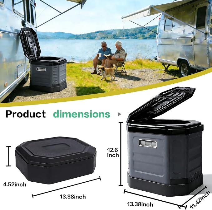 Camping Toilet for Adults - Portable Folding Toilet with Lid,Travel Portable Potty for Adults,Porta Potty Car Portable Potty