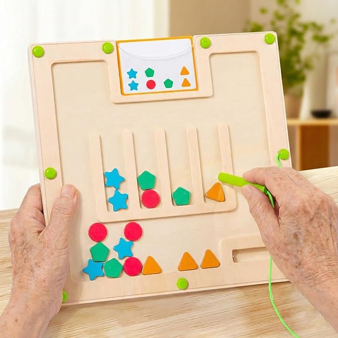 Sorting Board Matching Activity Memory Game for Dementia Activities for Seniors, Alzheimers Activities for Elderly with Dementia Products, Handheld Busy Boxes Gifts for Dementia Patients