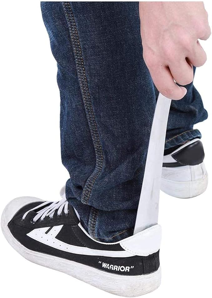 Shoehorn, Professional Stainless Steel Shoehorn Long Handle Shoe Horn for Seniors Elderly Pregnancy