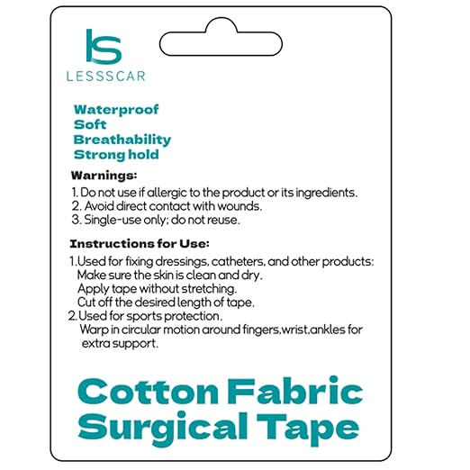 Medical Tape Variety Pack 3 Rolls PE,Non-Woven,Cotton Tape | Hypoallergenic latex-free tape; breathable waterproof; for sensitive skin, first aid & sports wrapping ﻿