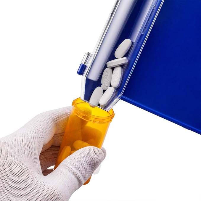 Right Hand Pill Counting Tray with Spatula (Blue)
