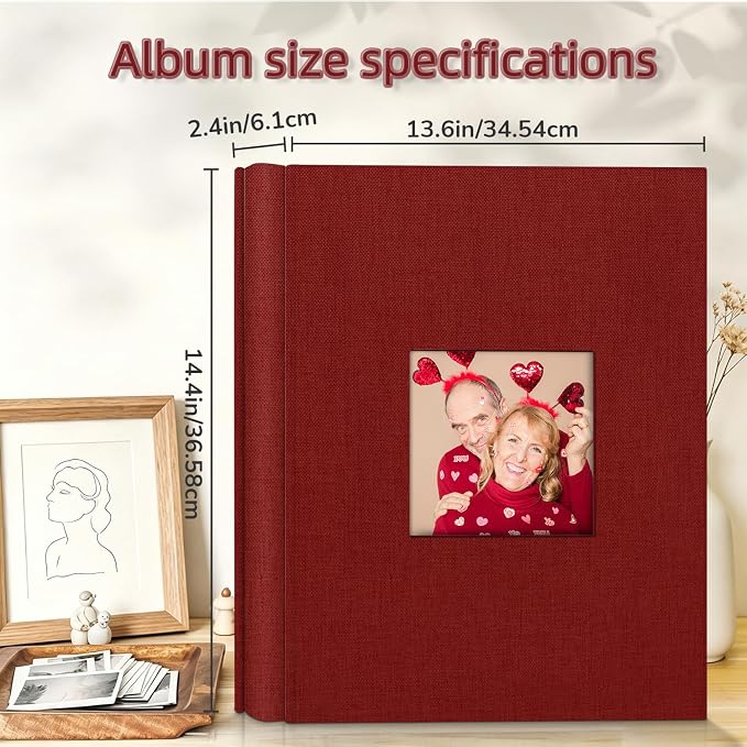 Popotop Photo Album 4x6-600 Photos Photo Books with 600 Horizontal and Vertical Pockets,Linen Cover Albums for Family Wedding Anniversary Baby Vacation Pictures