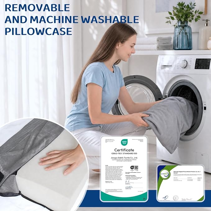 Recliner Foot Rest Cushion with Removable Semi-Cylinder | Customize Support For Every Body Part, Adjustable Recliner Leg Pillow for Recliner&Sofa, 2 Reinforced Strap for No Slip, Grey