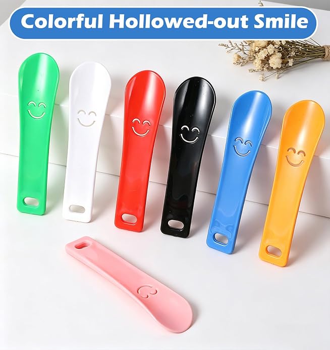 7 Pcs Plastic Shoe Horns, Shoe Horn | PP Material 5.8 Inch Short Shoe Spoon Various Colors Available for Men, Women, Kids, Travel & Home Use