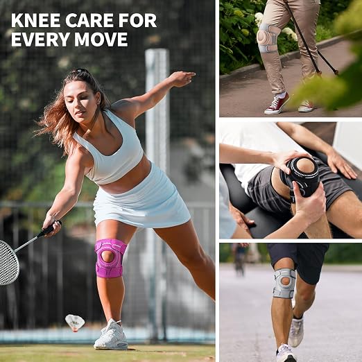 CAMBIVO ELITE Knee Brace with Side Stabilizers & Open Patella Gel Pad — Adjustable Support for Meniscus, Arthritis, ACL, MCL Recovery, Knee Support for Men and Women - Please Check Size Chart